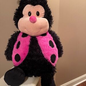 Plush Ladybug Toy - Pink and Black